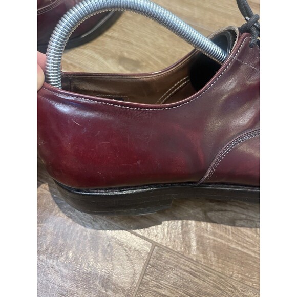 Allen Edmonds Park Avenue Oxfords Men’s 12 Burgundy Leather Cap Toe  5675 Shoes